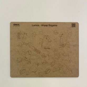 4'lü Ahşap Boyama Seti - 33x27 cm MDF - Eğitici ve Eğlenceli Çocuk Aktivite Panosu - Set 3