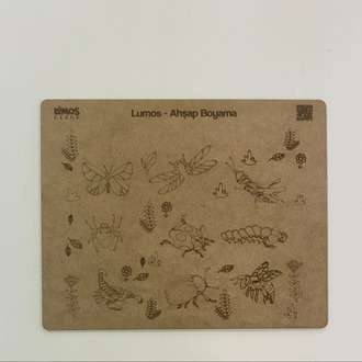 4'lü Ahşap Boyama Seti - 33x27 cm MDF - Eğitici ve Eğlenceli Çocuk Aktivite Panosu - Set 3
