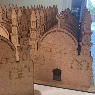 50 Adet Camii Maket Ahşap Boyama Dini Aktivite Okul Kurs Etkinlik Set