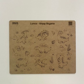 4'lü Ahşap Boyama Seti - 33x27 cm MDF - Eğitici ve Eğlenceli Çocuk Aktivite Panosu - Set 2