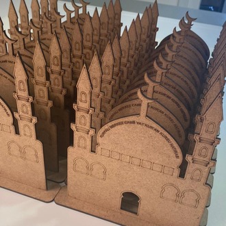 100 Adet Camii Maket Ahşap Boyama Dini Aktivite Okul Kurs Etkinlik Set