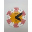Renkli Daire Saat Puzzle (Beyaz-Pembe)