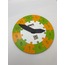 Renkli Daire Saat Puzzle (Turuncu-Yeşil)
