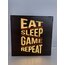Eat Sleep Game Repeat - Işıklı Dekor