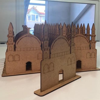 20 Adet Camii Maket Ahşap Boyama Dini Aktivite Okul Kurs Etkinlik Set
