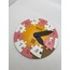Renkli Daire Saat Puzzle (Beyaz-Pembe)
