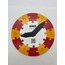 Renkli Daire Saat Puzzle (Kırmızı-Turuncu)