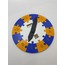 Renkli Daire Saat Puzzle (Turuncu-Mavi)