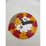 Renkli Daire Saat Puzzle (Kırmızı-Turuncu)