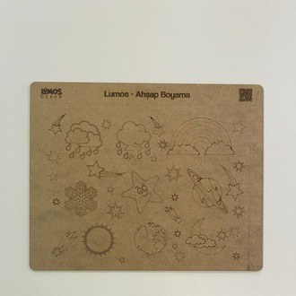 4'lü Ahşap Boyama Seti - 33x27 cm MDF - Eğitici ve Eğlenceli Çocuk Aktivite Panosu - Set 2