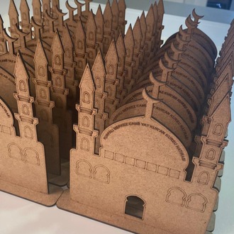 50 Adet Camii Maket Ahşap Boyama Dini Aktivite Okul Kurs Etkinlik Set