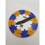 Renkli Daire Saat Puzzle (Turuncu-Mavi)