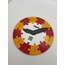 Renkli Daire Saat Puzzle (Kırmızı-Turuncu)