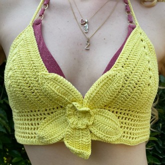  Sarı El Örgüsü Bralet