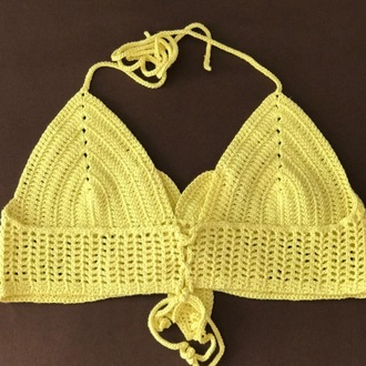  Sarı El Örgüsü Bralet