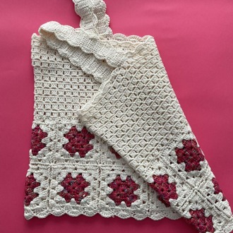 El Yapımı Tığ İşlemeli Bohem Bluz | Çiçek Motifli Yazlık Crop Top 