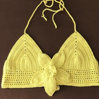  Sarı El Örgüsü Bralet