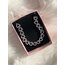 taşlı kalpli çelik kolye