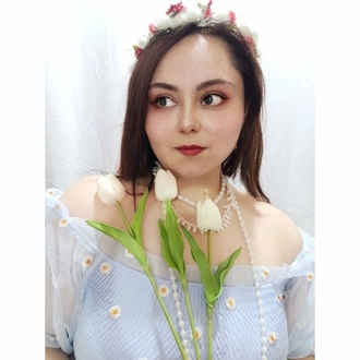 STD/Mavi Papatya Tül Elbise 