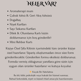Kişiye Özel Şifa Kiti