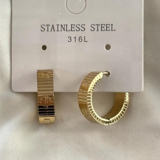 Çelik Gold Küpe