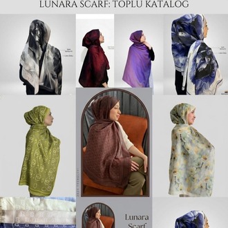  Lunara Scarf 30'Lİ Toptan Şal Paketi Dijital Pamuk Soft Kumaş