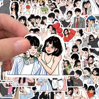 60 Desen Orijinal Aşk Kılavuzu Su Geçirmez Stickers