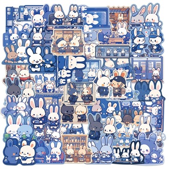 50 Mavi Tavşan Stickers