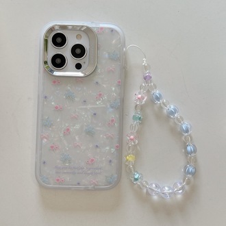 Standlı Kilif Hologram Çiçek Desenli İphone 12/13/14/15-Promax Uyumlu