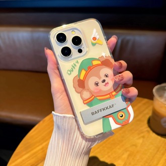Duffy Ayıcık ve Cookie iPhone15 için uygun: 14promax 12 telefon parlak Apple 13 standı