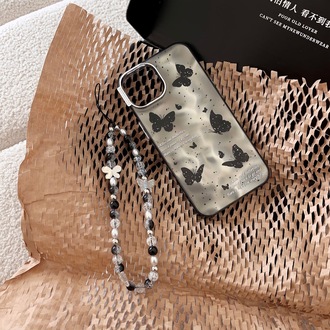 Kelebek Desenli İphone Kılıfı + Charm