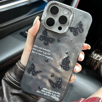 Kelebek Desenli İphone Kılıfı + Charm