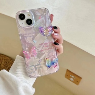 3D Kelebek Hologram Kılıf + Charm