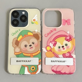 Duffy Ayıcık ve Cookie iPhone15 için uygun: 14promax 12 telefon parlak Apple 13 standı