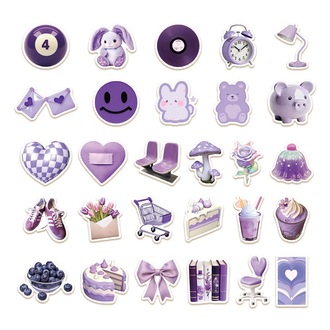 56 Desen Mor İns Tarzı Su Geçirmez Stickers