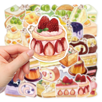 40 Desen Orijinal El Çizimi Karikatür Tatlı Su Geçirmez Stickers