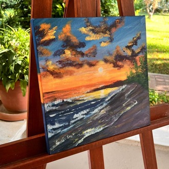 WHISPER - Tuval üzeri akrilik boya / 30x30 cm