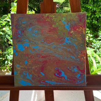 STORM - Akrilik Pouring Tekniği / 30X30 cm