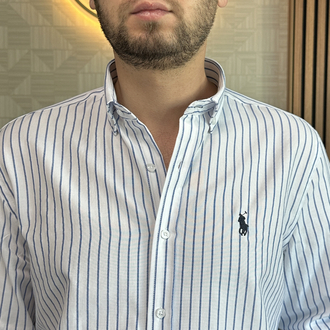 Polo Ralph Lauren Mavi Çizgili Regular Gömlek