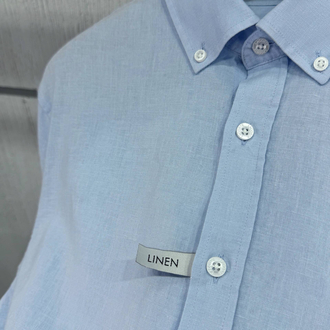 Lacoste Açık Mavi Keten Regular Gömlek
