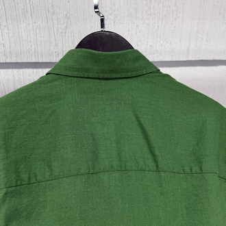 Lacoste Yeşil Keten Regular Gömlek