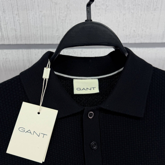 Gant Polo Yaka Siyah Triko T-Shirt