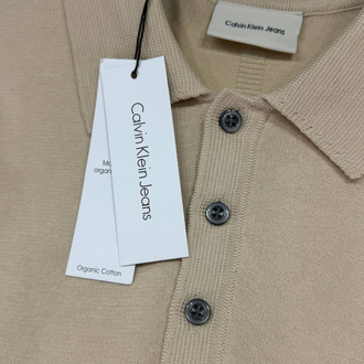 Calvin Klein Triko Bej Polo Yaka Regular Fit T-Shirt
