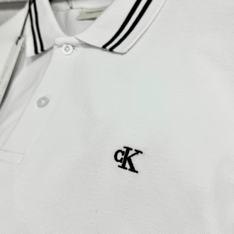 Calvin Klein Beyaz Polo Yaka Regular Fit T-Shirt