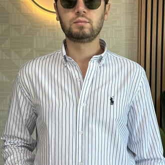 Polo Ralph Lauren Mavi Çizgili Regular Gömlek