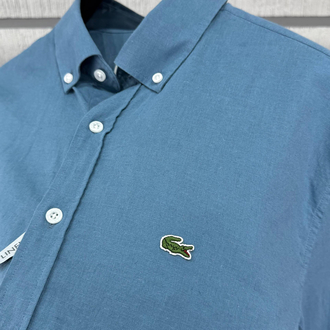 Lacoste Indıgo Keten Regular Gömlek
