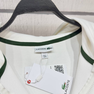Lacoste Kapüşonlu Tam Fermuarlı Beyaz Sweatshirt