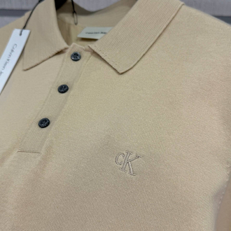Calvin Klein Triko Bej Polo Yaka Regular Fit T-Shirt