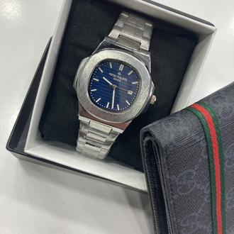 Patek Philippe Nautilus Stil - Lacivert Kadran