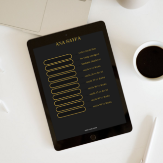 100 Günlük Premium Başarı Günlüğü | Siyah & Gold Sürüm (Tablet & Yazıcı Uyumlu)